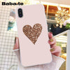 Babaite Gold Rose Love heart Phone Case for iphone 11 Pro 11Pro Max 8 7 6 6S Plus X XS MAX 5 5S SE XR