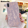 Babaite Gold Rose Love heart Phone Case for iphone 11 Pro 11Pro Max 8 7 6 6S Plus X XS MAX 5 5S SE XR