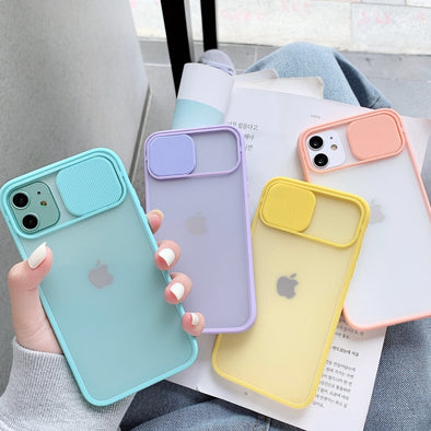 Camera Lens Protection Phone Case on For iPhone 11 Pro Max 8 7 6 6s Plus Xr XsMax X Xs SE 2020 Color Candy Soft Back Cover Gift