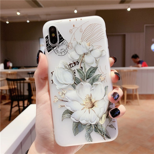 Soft Phone Case For Samsung Galaxy S20 S20 Ultra Plus A51 A71 A10 A10S A50 A30 70 A7 S10E A8 J4 J6 J8 2018 Cases Floral Cover