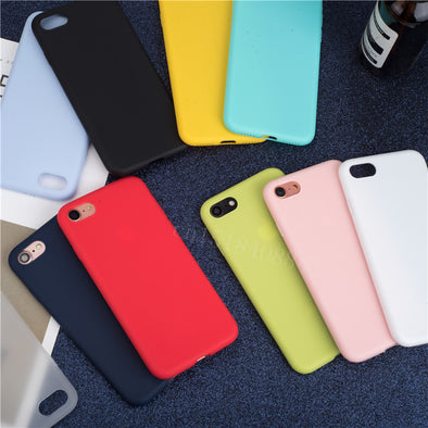 Luxury Soft Back Matte Color Cases for iPhone